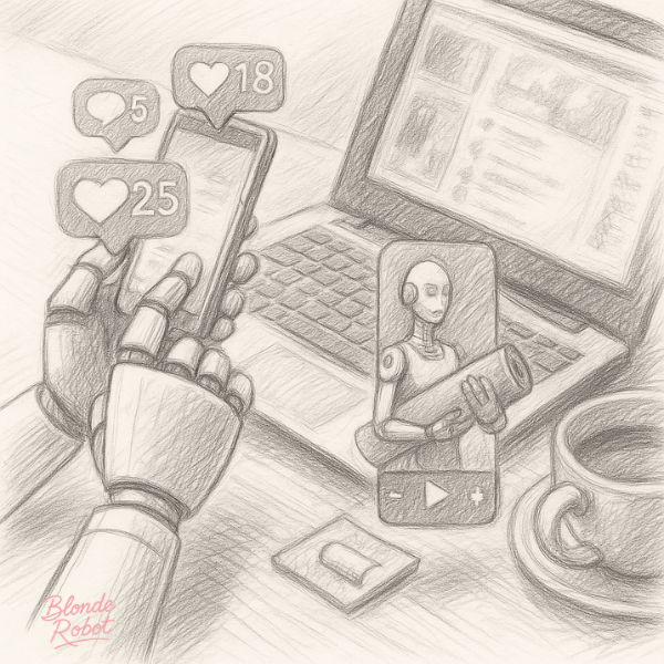 Social media content illustration